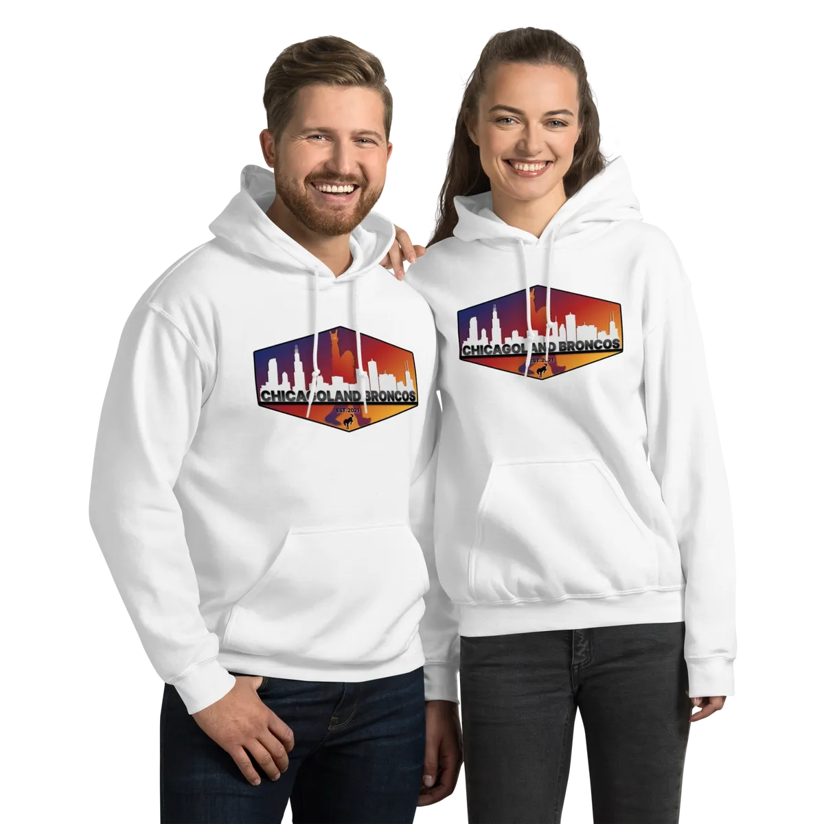 Chicagoland Broncos Hoodies (Front Logo only)