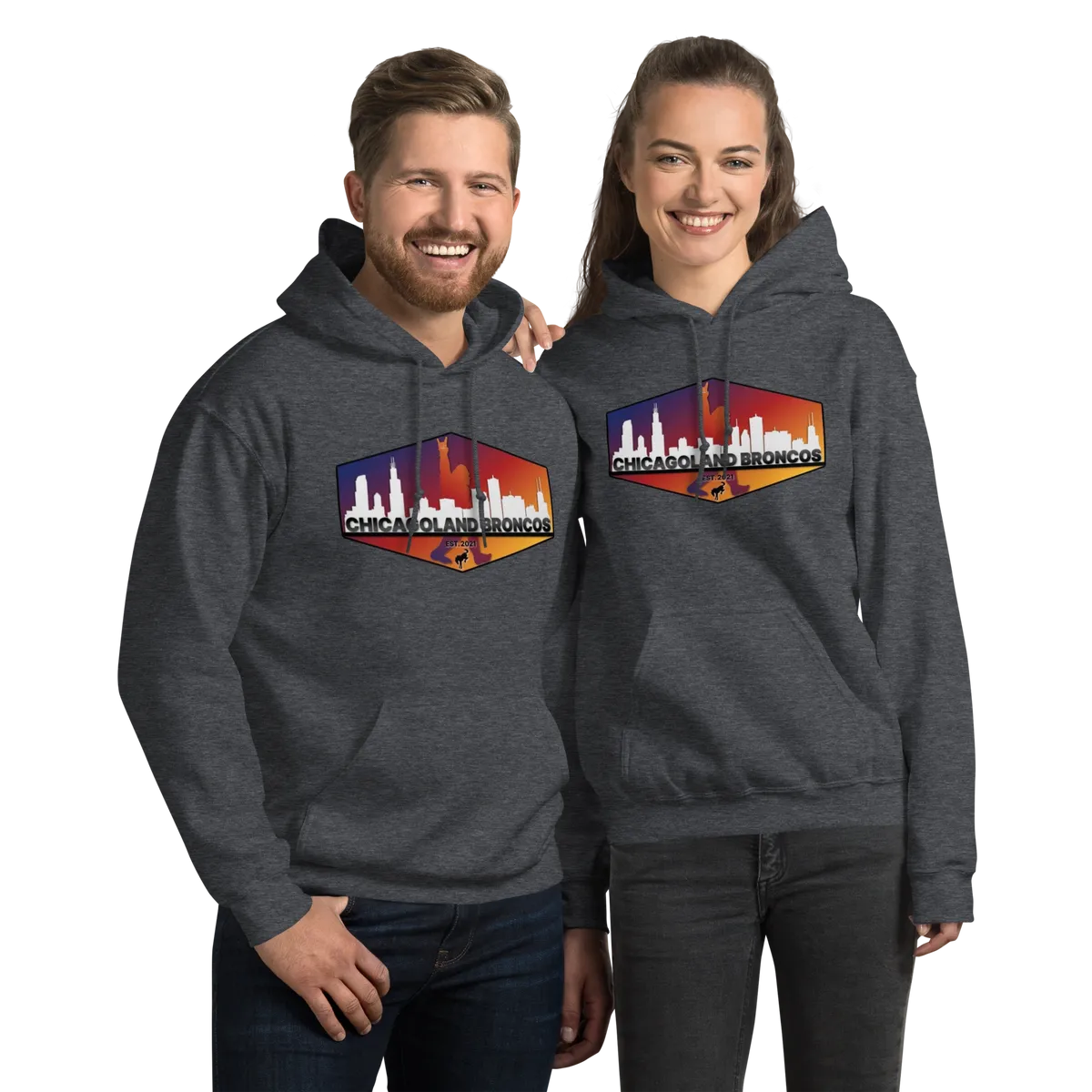 Chicagoland Broncos Hoodies (Front Logo only)