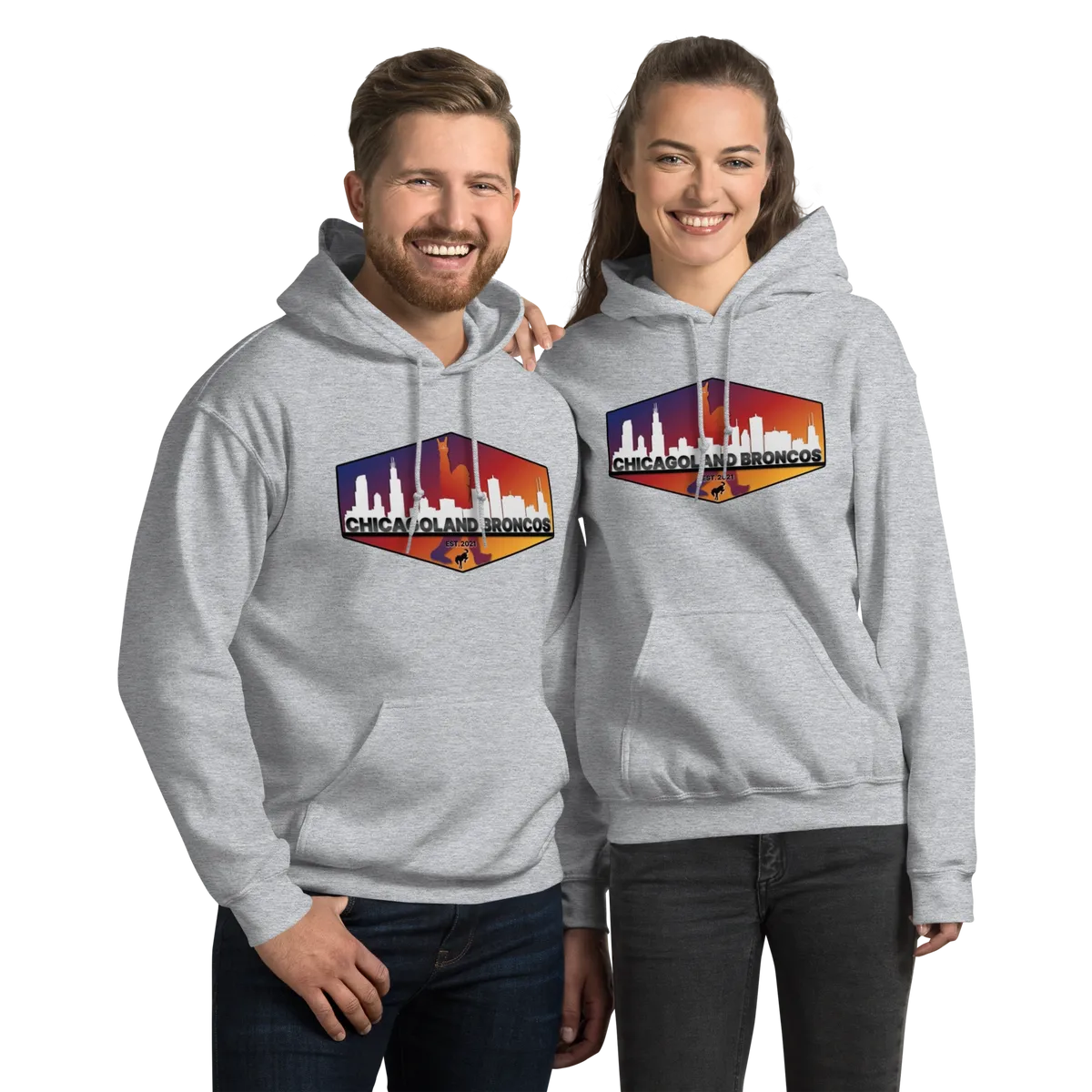 Chicagoland Broncos Hoodies (Front Logo only)