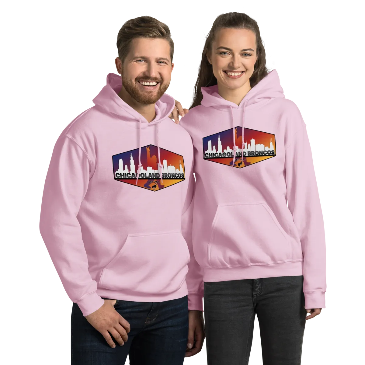 Chicagoland Broncos Hoodies (Front Logo only)