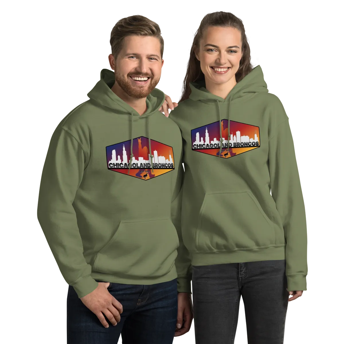 Chicagoland Broncos Hoodies (Front Logo only)