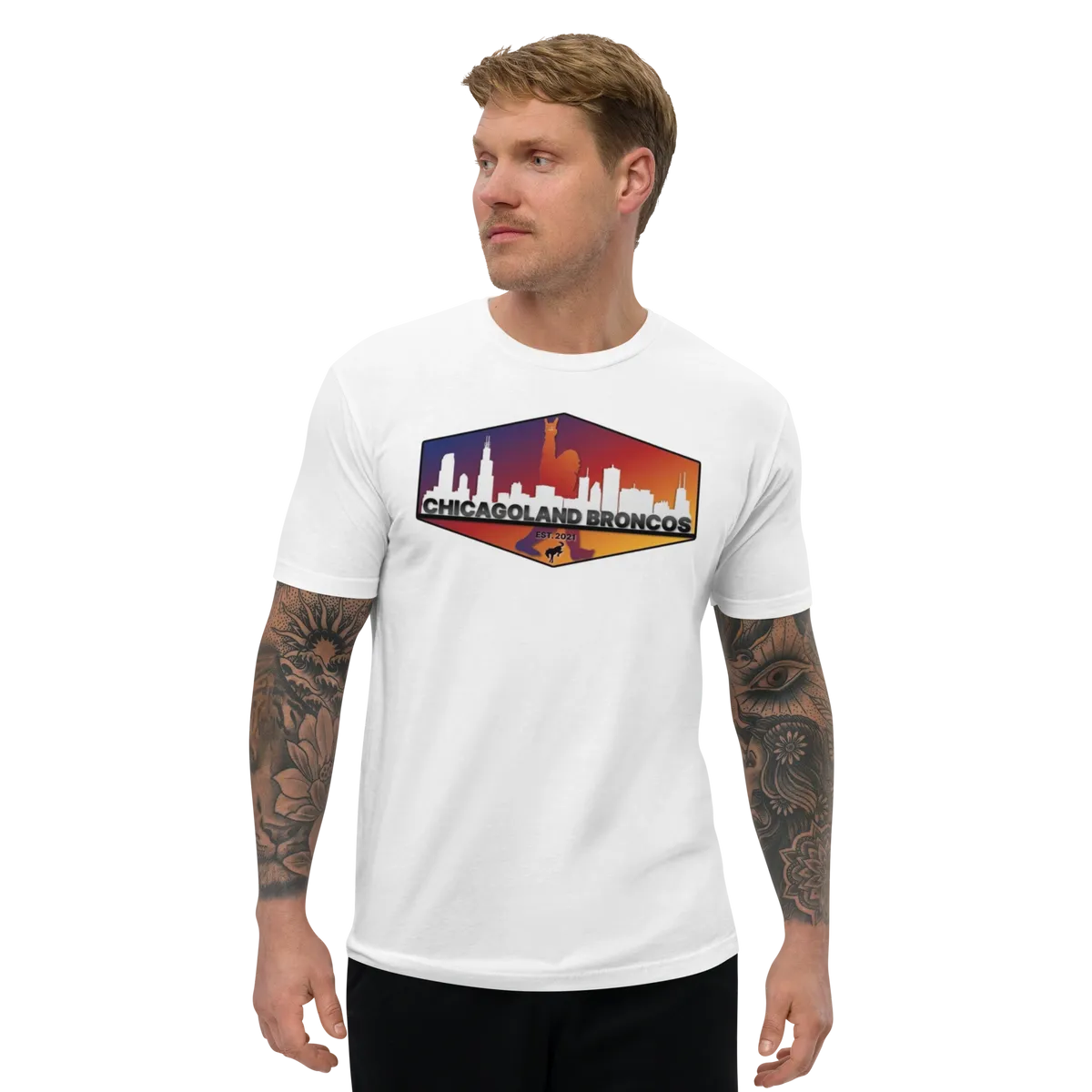 Chicagoland Broncos Men's T-shirt (front logo only)