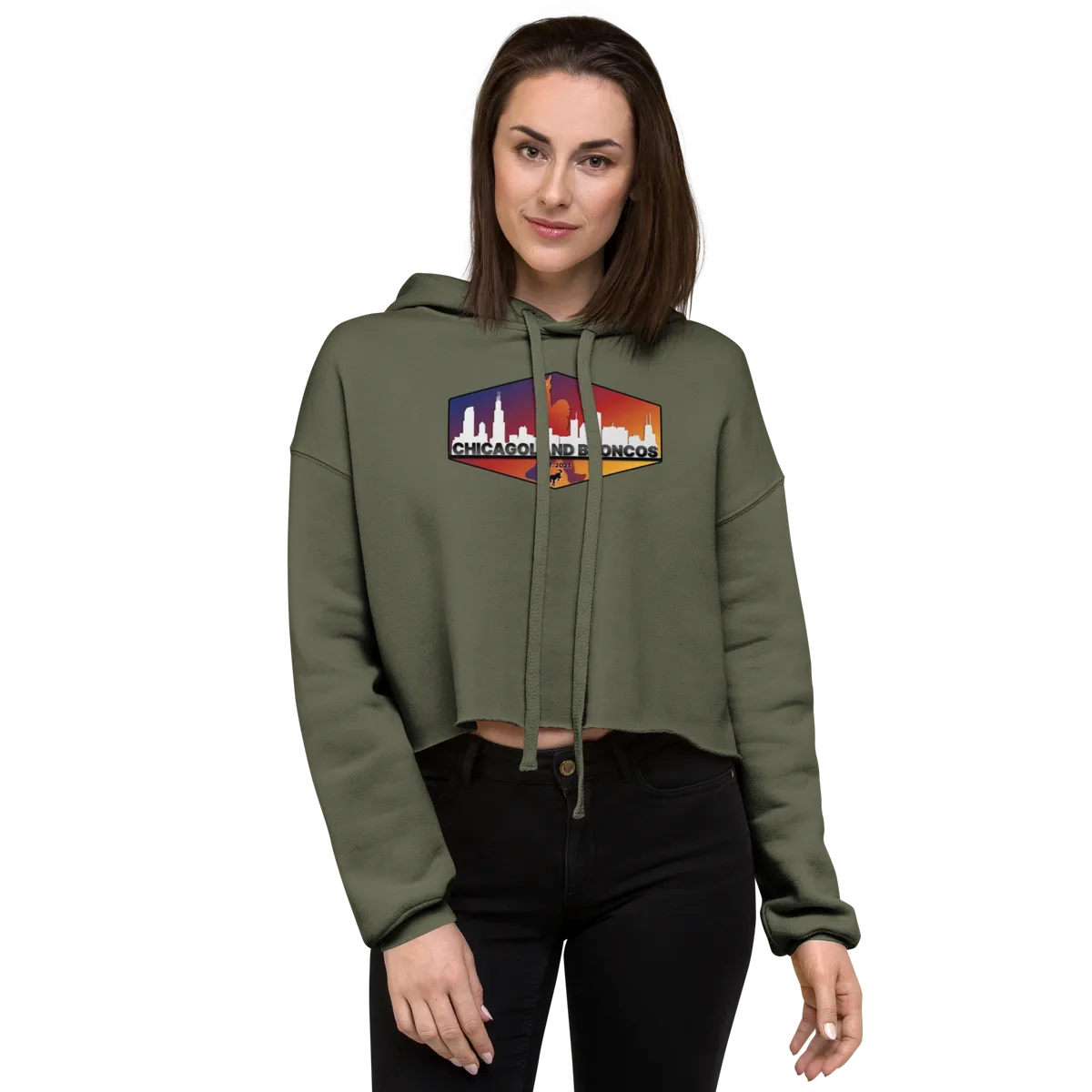Chicagoland Broncos Crop Hoodie