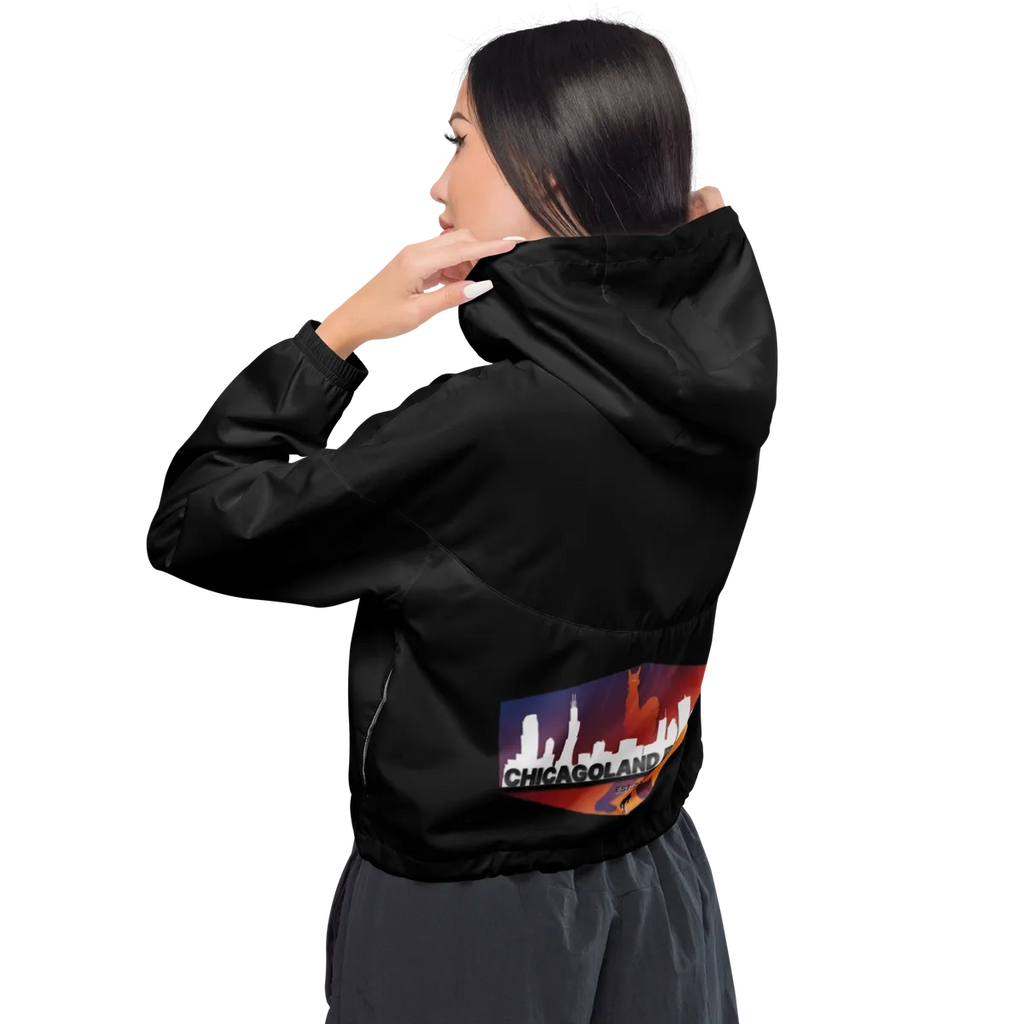 Chicagoland Broncos Women's crop windbreaker