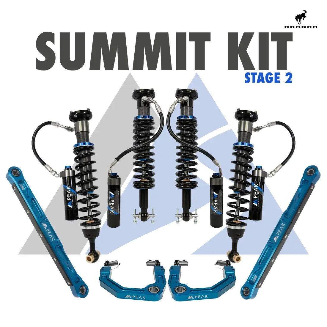 Peak Suspension 2.5″ DSC Coilovers Summit Kit – 21+ Ford Bronco