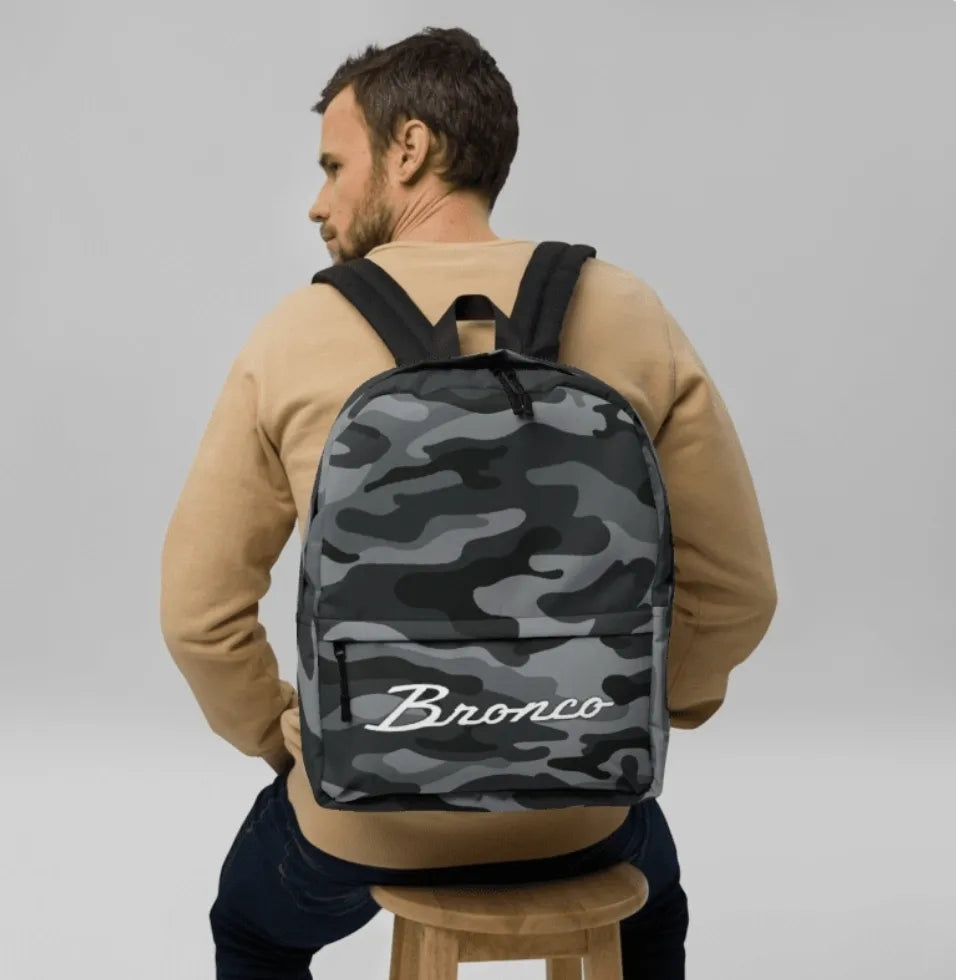 Bronco Outfitters Black Camouflage Backpack