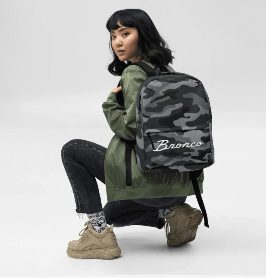 Bronco Outfitters Black Camouflage Backpack