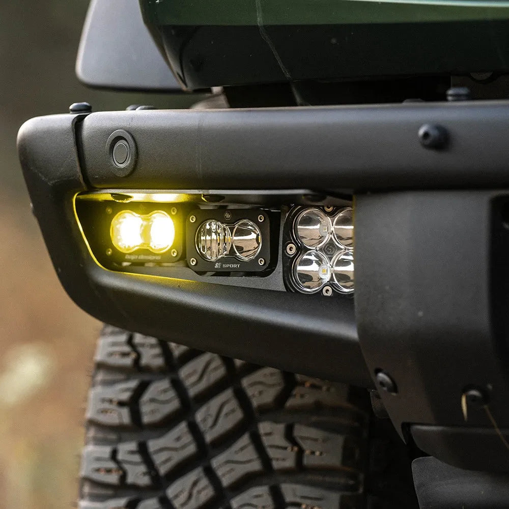 FORD BRONCO S2 SAE “PRO” FOG POCKET LIGHT KIT - FORD 2021-ON BRONCO; STEEL BUMPER