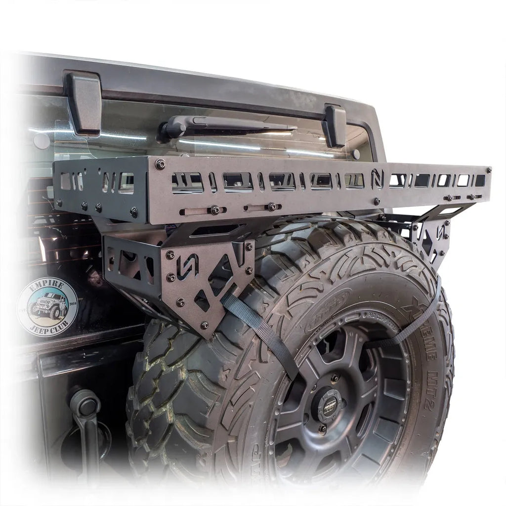 Universal Offroad Spare Tire Storage Rack - Offroad Ice Chest Carrier