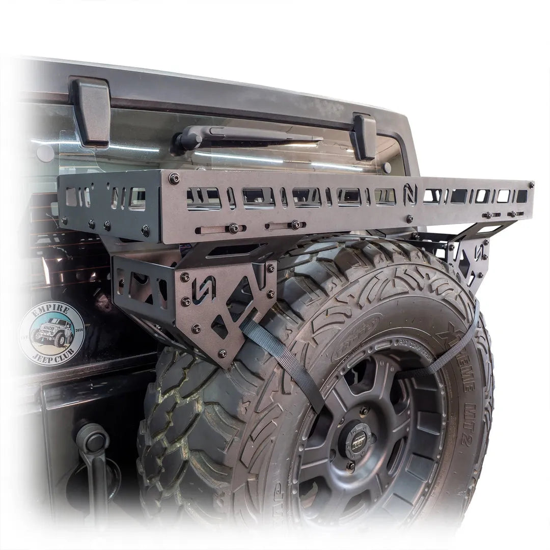Universal Offroad Spare Tire Storage Rack - Offroad Ice Chest Carrier