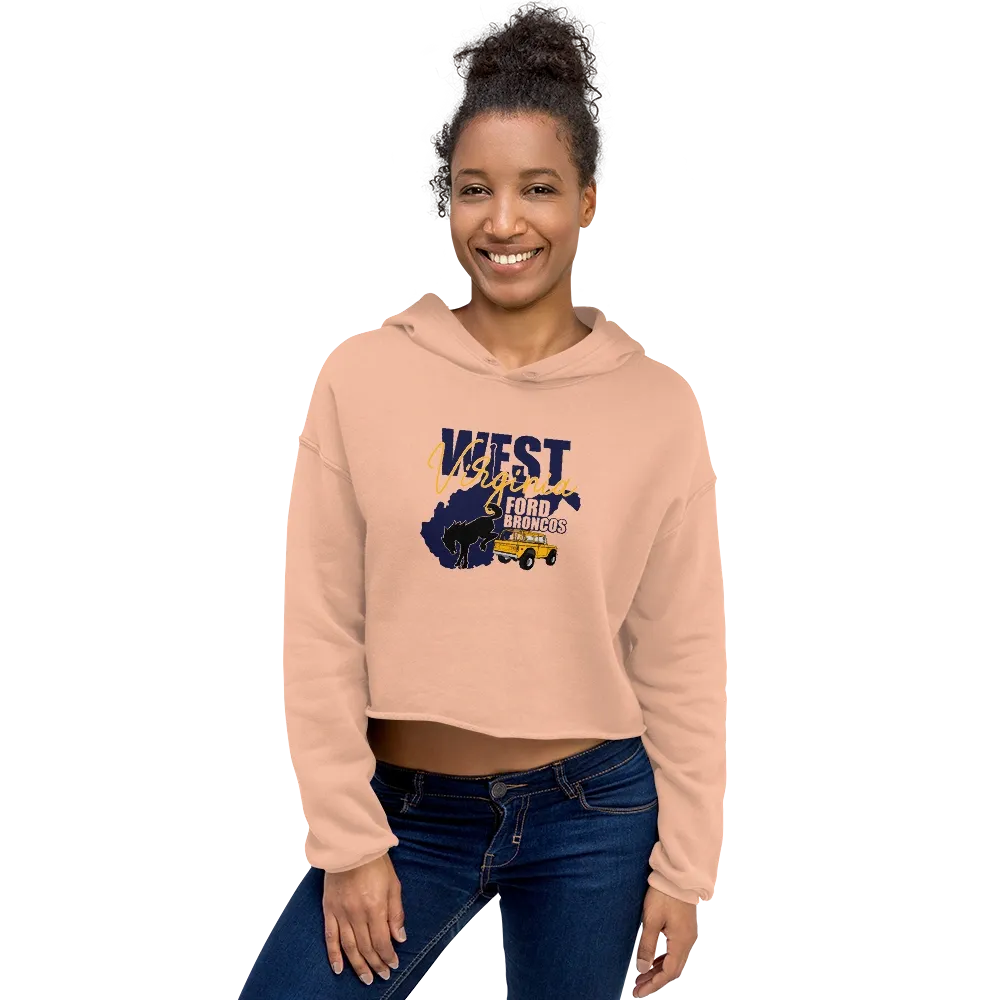 West Virginia Ford Broncos Crop Hoodie Alternative
