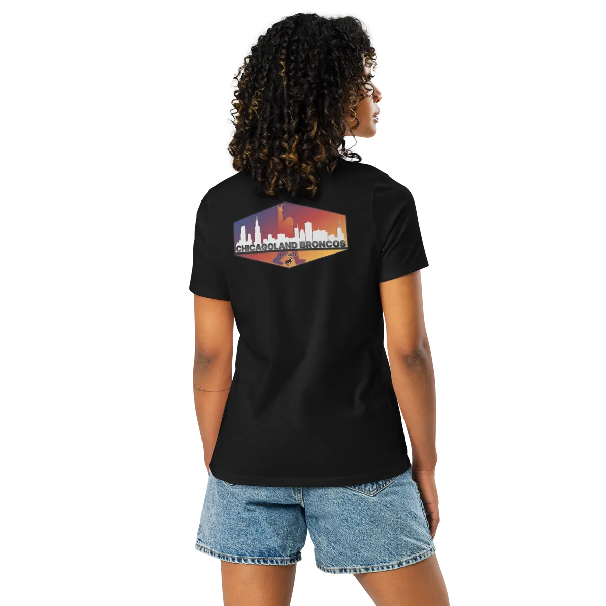 Chicagoland Broncos Women's T-shirt (double side logo)