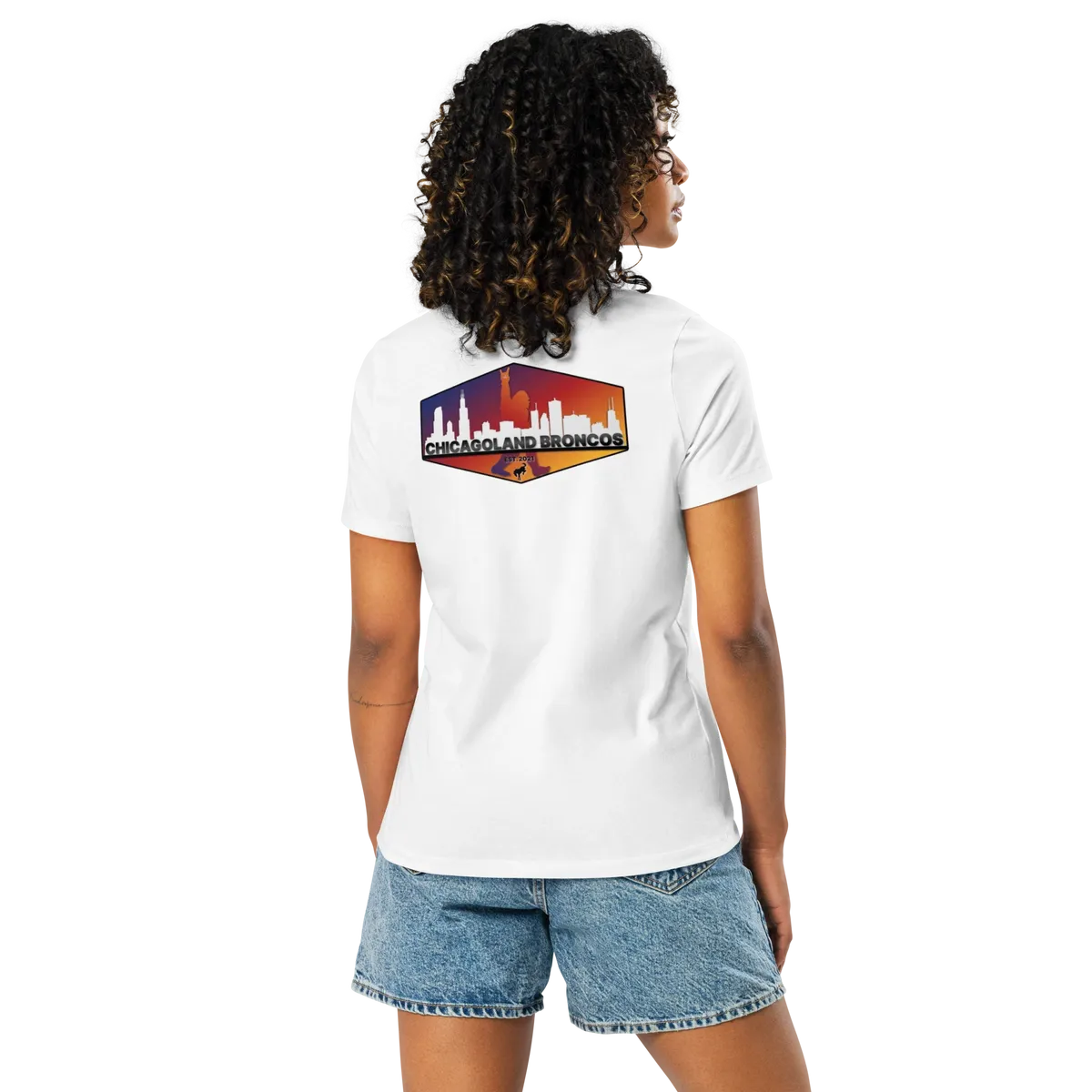 Chicagoland Broncos Women's T-shirt (double side logo)