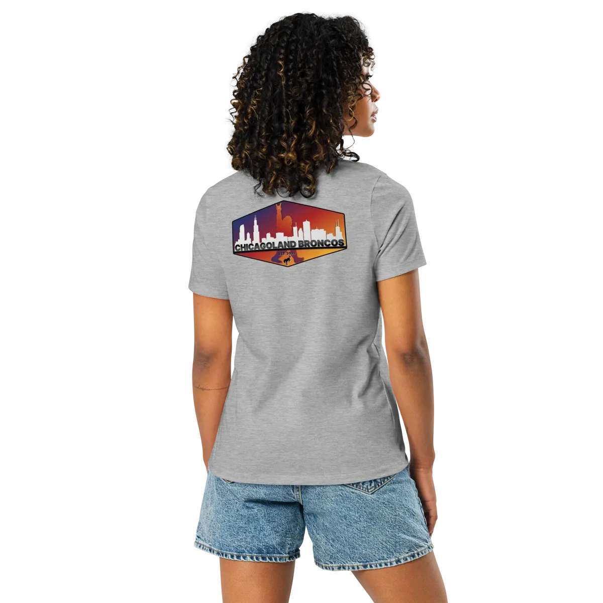 Chicagoland Broncos Women's T-shirt (double side logo)