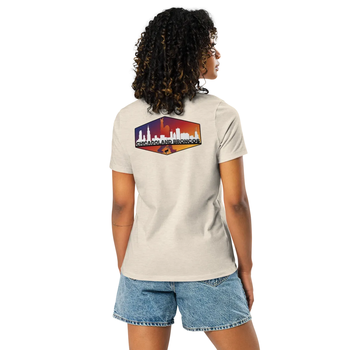 Chicagoland Broncos Women's T-shirt (double side logo)