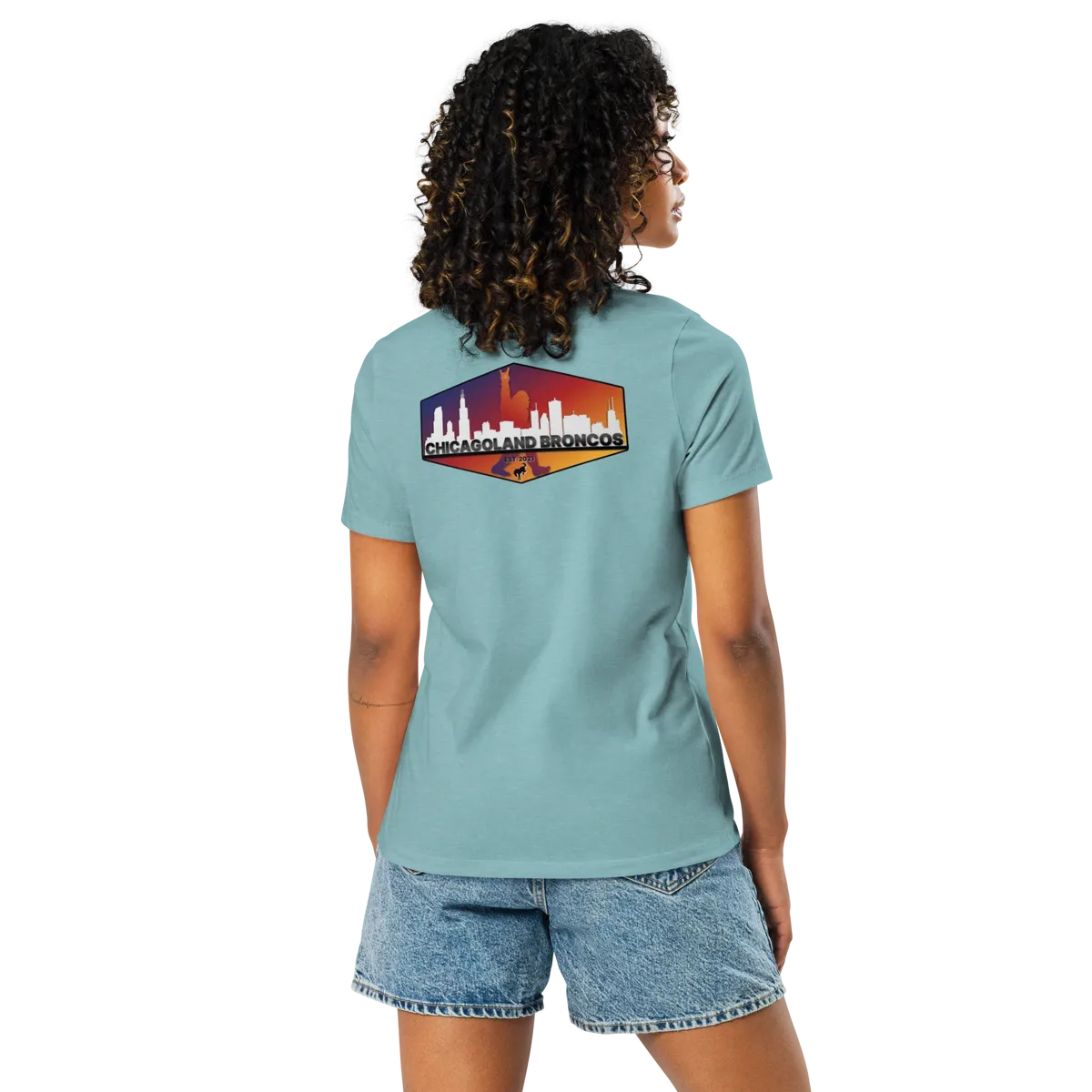 Chicagoland Broncos Women's T-shirt (double side logo)