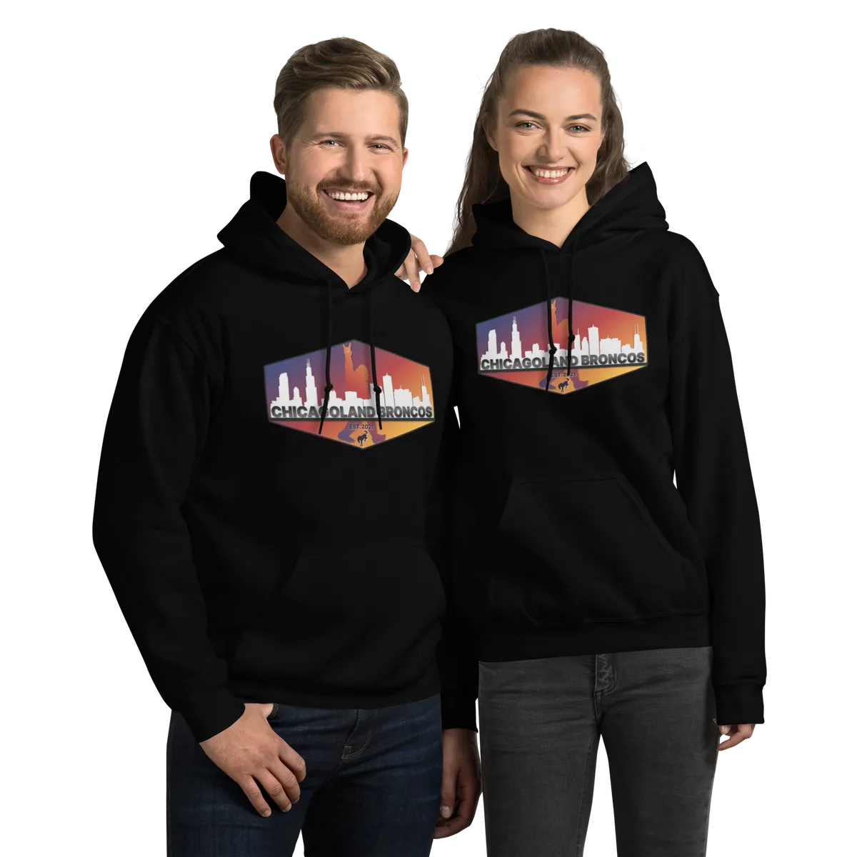 Chicagoland Broncos Hoodies (Front Logo only)