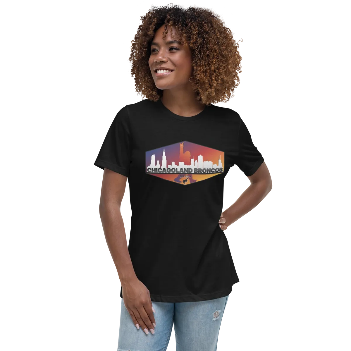 Chicagoland Bronco Women's T-shirt (front logo only)