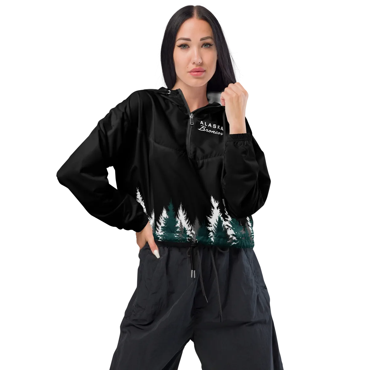 Alaska Broncos Crop windbreaker