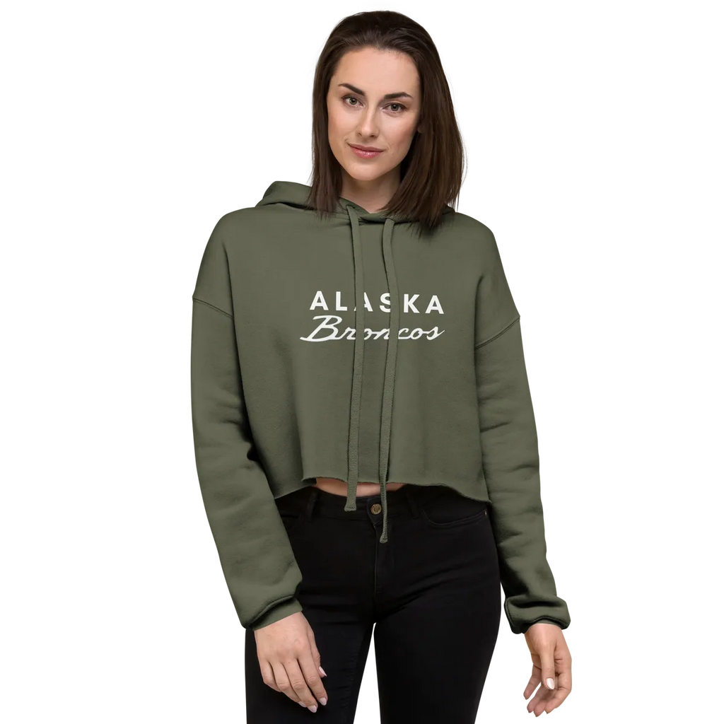 Alaska Broncos Crop Hoodie