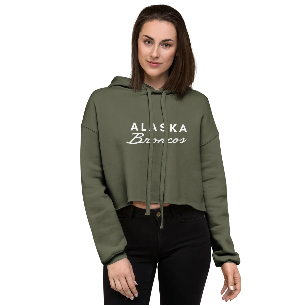 Alaska Broncos Crop Hoodie