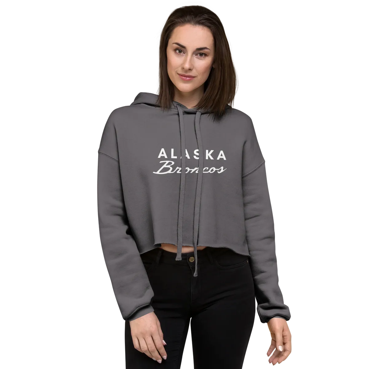 Alaska Broncos Crop Hoodie